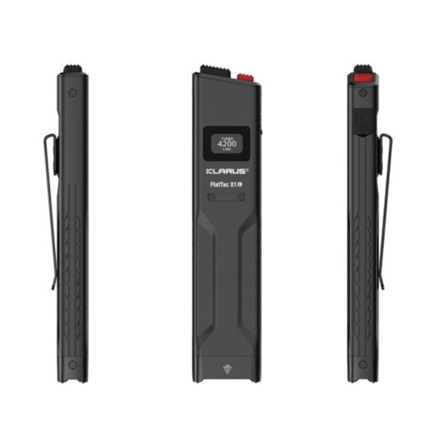 Lámpara recargable extra plana X1E (4.200 lúmenes) - Negro - Klarus