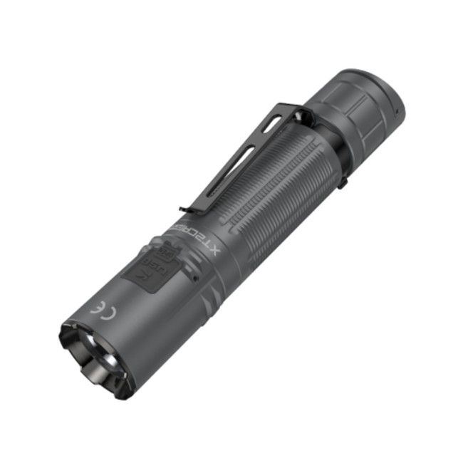 Akumulatorowa latarka taktyczna XT2CR PRO LED - 2100 lumenów - Szary beton - Klarus