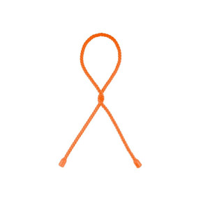 Set di 2 fascette attorcigliate in silicone 45,7cm - Arancione - Highlander Outdoor