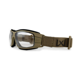 Opvouwbaar ballistisch beschermingsmasker Lynx (kit 2 glazen Rookglas/Kleurloos) - Tan - Wiley X