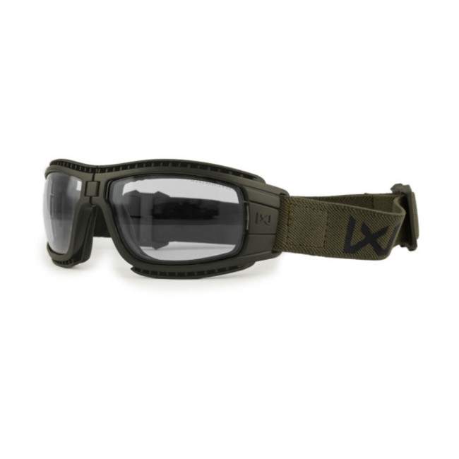 Masque de protection balistique pliable Lynx (kit 2 écrans Fumé/Incolore) - Vert Olive - Wiley X