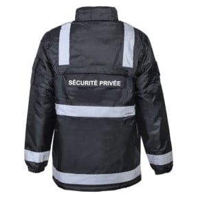 Coupe-vent fourré polaire avec bandes rétro-réfléchissantes Sécurité Privée - Noir - CityGuard