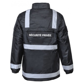 Giacca antivento foderata in pile SICUREZZA con bande retro-riflettenti - CityGuard