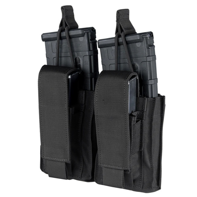 Porta-caricatore doppio canguro per M4/pistole Gen II - Nero - Condor Outdoor