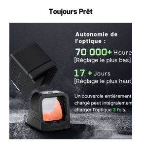 Optique Point 3 MOA avec Capuchon de Chargement Magnétique - Olight