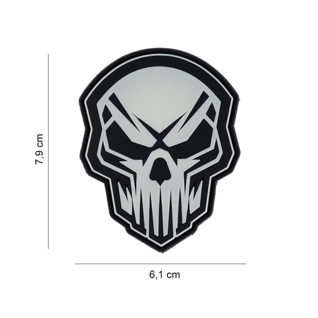 Patch 3D PVC Caveira Raiva - 101 Inc
