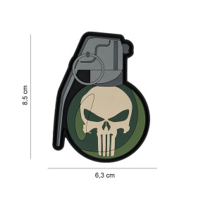 Patch 3D PVC Caveira Granada - 101 Inc