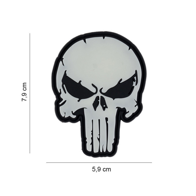 Patch 3D PVC Tête de mort Punition - 101 Inc