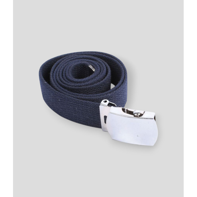Cinturón de lona Azul con hebilla Plateada - Ares