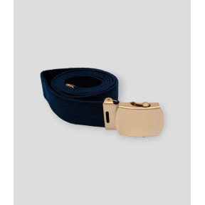 Cinto de lona azul com fivela dourada - Ares