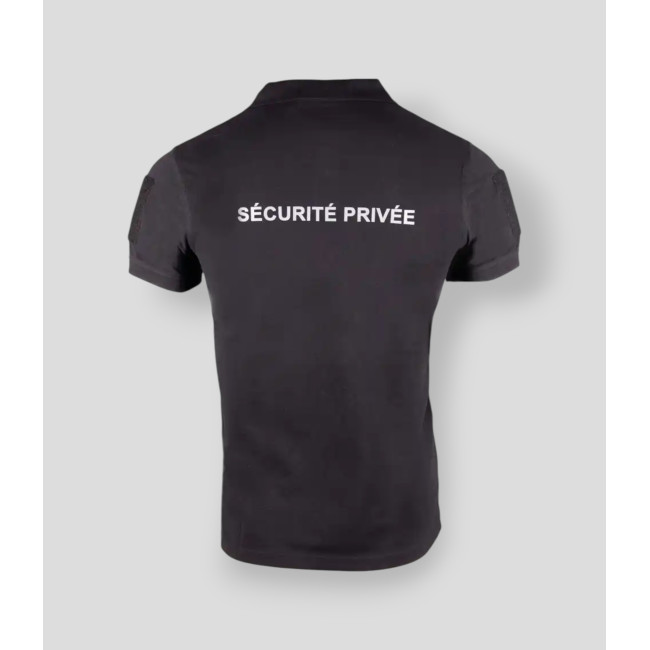 Polo krótki rękaw bez paska Ochrona Prywatna Safetek - Czarna - GK