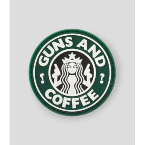 Parche de goma Guns and Coffee - Verde/Negro - JTG