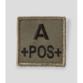Patch gruppo sanguigno A+ in tessuto verde oliva - Ares