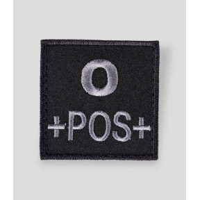 Parche de grupo sanguíneo O+ Negro - Ares