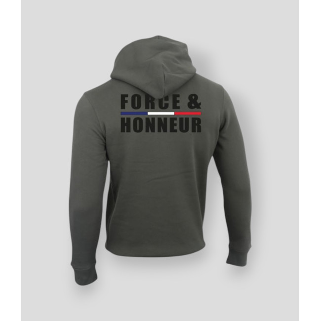 Sudadera 350g Force & Honneur Ribeteada Organic Caqui - Summit Outdoor Lifestyle