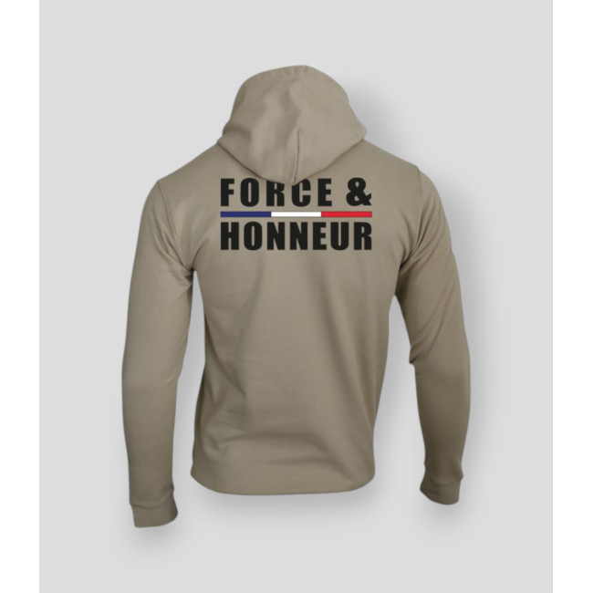 Sweatshirt Force & Honneur mit hellsandfarbenem Rand - Summit Outdoor Lifestyle