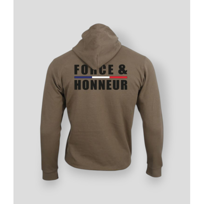 Sweat-shirt Force & Honneur LiserÃ© Moka - Summit Outdoor Lifestyle