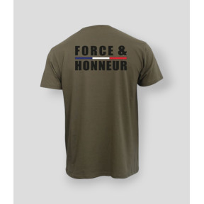 Camiseta Fuerza y Honor con Ribete Caqui - Summit Outdoor Lifestyle