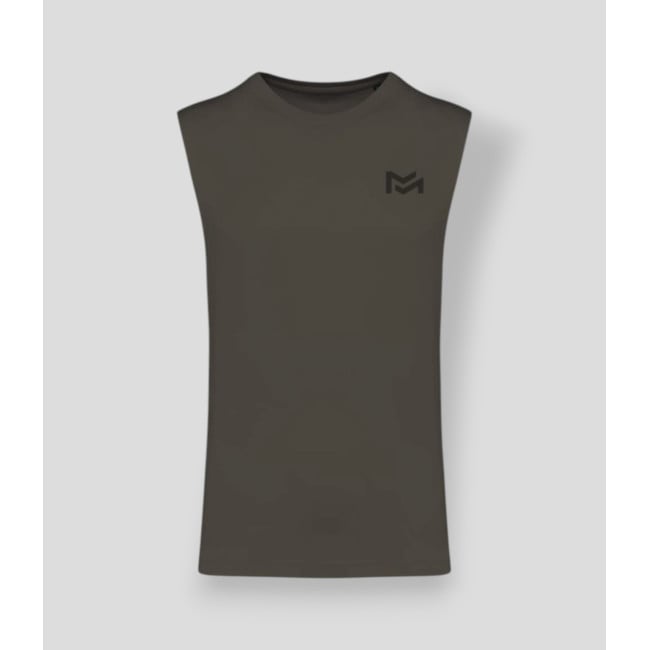Camiseta sin mangas 145g Force & Honneur con ribete - Dark Kakhi - Summit Outdoor Lifestyle