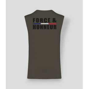 Koszulka bez rękawów Force & Honneur Lamówka Ciemna kaki - Summit Outdoor Lifestyle