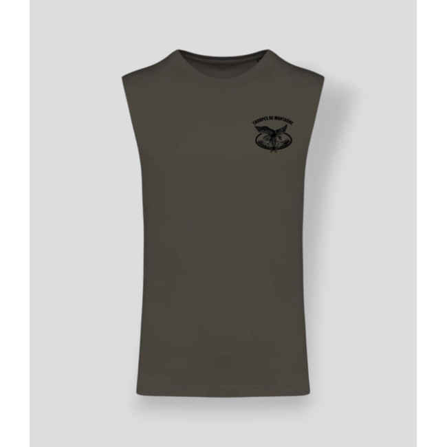 T-shirt sem mangas Montanha Dark caqui - Summit Outdoor Lifestyle