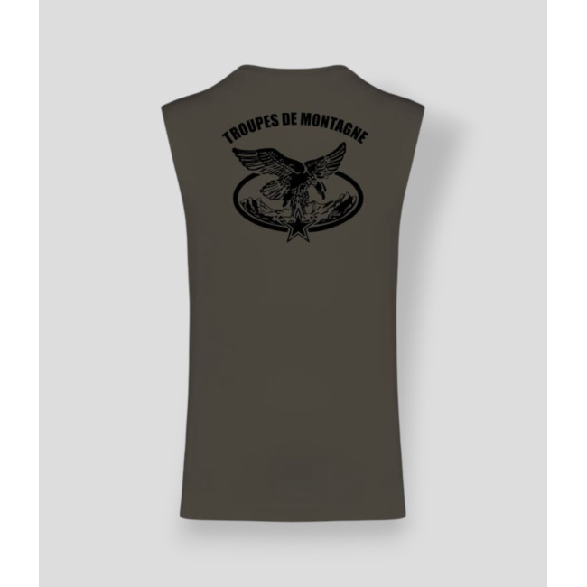 Camiseta sin mangas Montaña Caqui Oscuro - Summit Outdoor Lifestyle