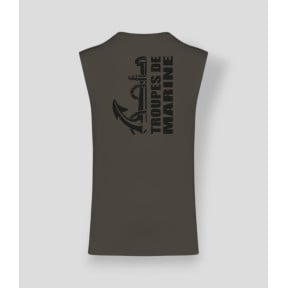 T-shirt senza maniche TDM design Dark kakhi - Summit Outdoor Lifestyle