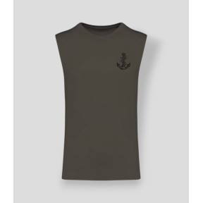 Mouwloos T-shirt TDM Frankrijk Dark kakhi - Summit Outdoor Lifestyle
