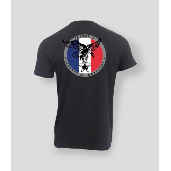 T-shirt Toupes de Montagne France Noir - Summit Outdoor Lifestyle