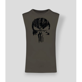 T-shirt sem mangas Punisher Preto Caqui Escuro - Summit Outdoor Lifestyle