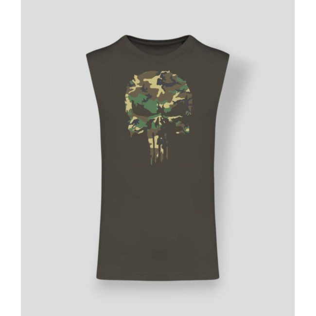 Mouwloos T-shirt Punisher Camo Dark kakhi - Summit Outdoor Lifestyle