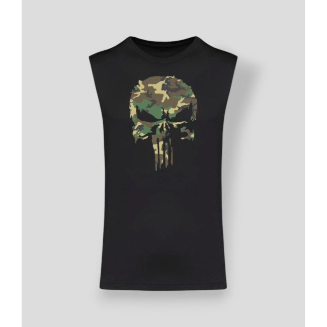 Camiseta sin mangas Punisher Camo Negro - Summit Outdoor Lifestyle