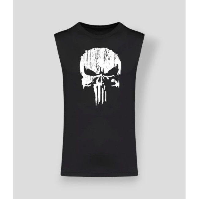 Ärmelloses T-Shirt Punisher Weiß Schwarz - Summit Outdoor Lifestyle