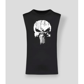 T-shirt Senza Maniche Punisher Bianco Nero - Summit Outdoor Lifestyle