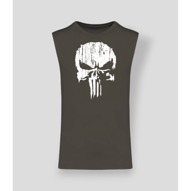 Camiseta sin mangas Punisher Blanco Dark Khaki - Summit Outdoor Lifestyle