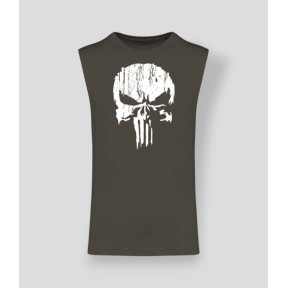 T-shirt sem mangas Punisher Branco Dark Khaki - Summit Outdoor Lifestyle
