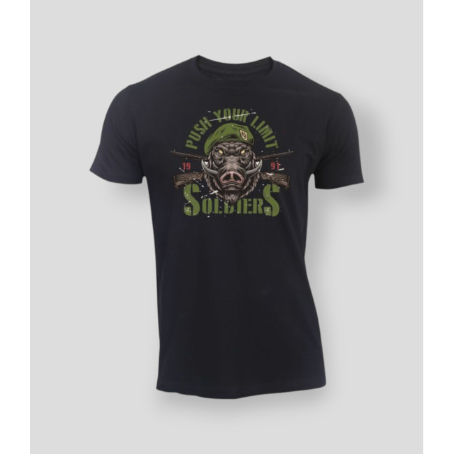 T-shirt Push your limit Soldiers Nero - Summit Outdoor Lifestyle