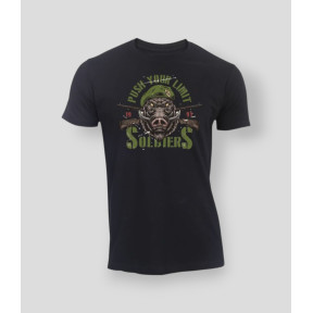 T-shirt Push your limit Soldiers Nero - Summit Outdoor Lifestyle