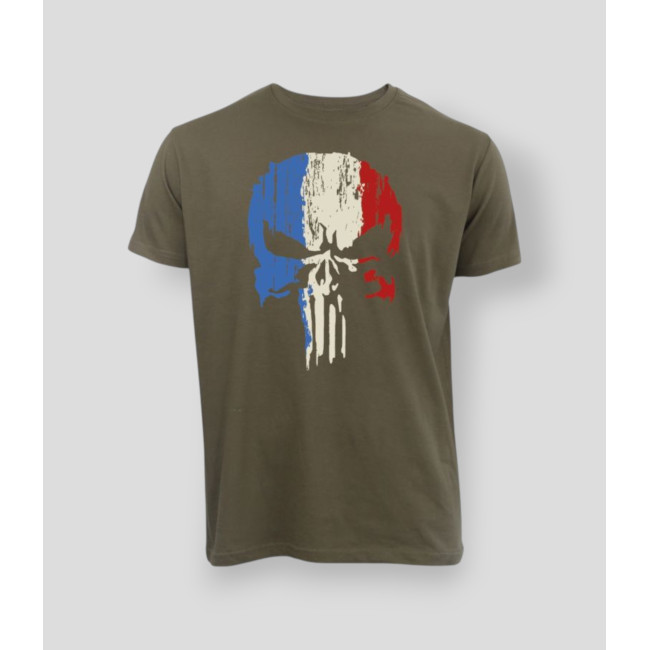 T-shirt Punisher Frankrijk Kaki - Summit Outdoor Lifestyle