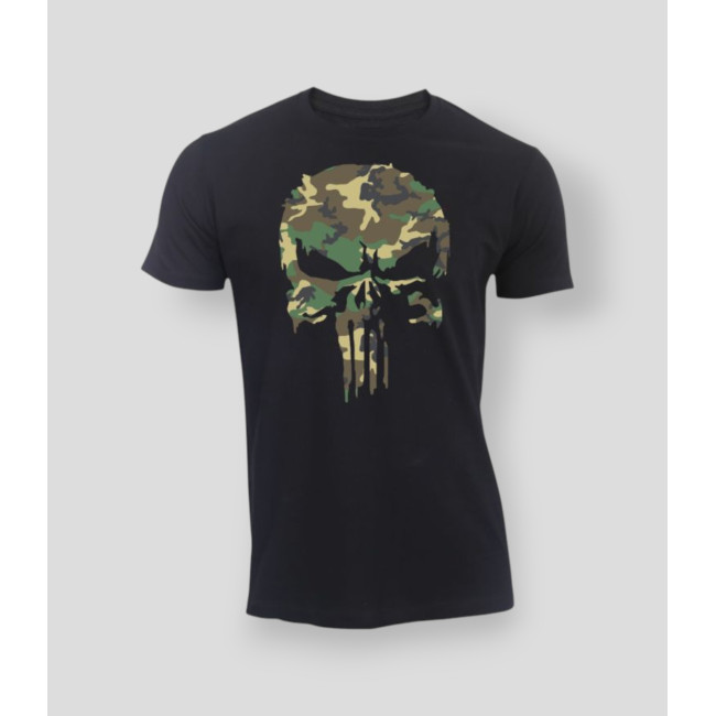T-shirt Punisher Camo Noir - Summit Outdoor Lifestyle