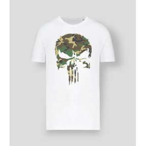 T-shirt Punisher Camo Branco - Summit Outdoor Lifestyle