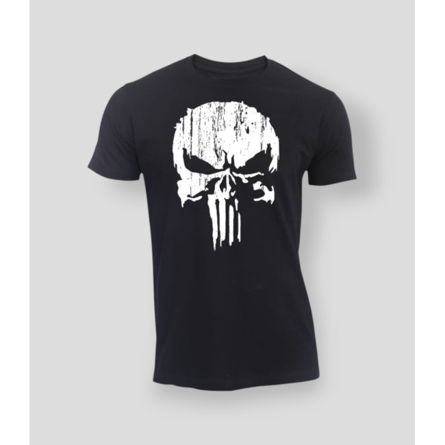 T-shirt Punisher Bianco Nero - Summit Outdoor Lifestyle