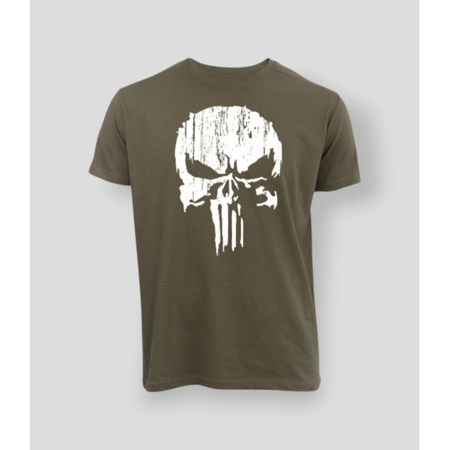 T-shirt Punisher Biały Khaki - Summit Outdoor Lifestyle
