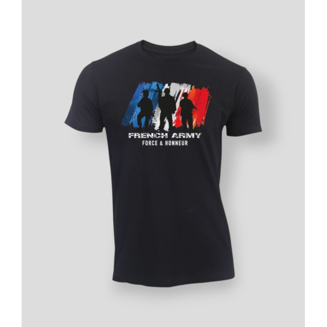 T-shirt French Army F&H Nero - Summit Outdoor Lifestyle