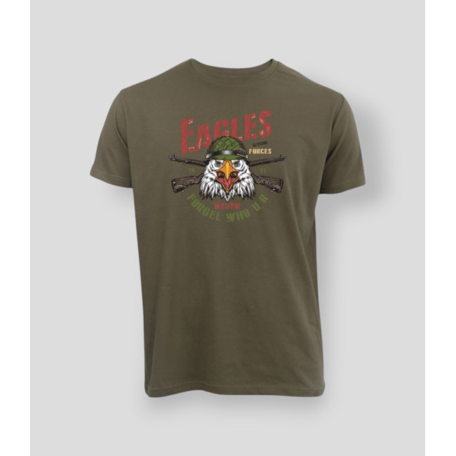 T-shirt Eagle never forget Caqui - Summit Outdoor Lifestyle
