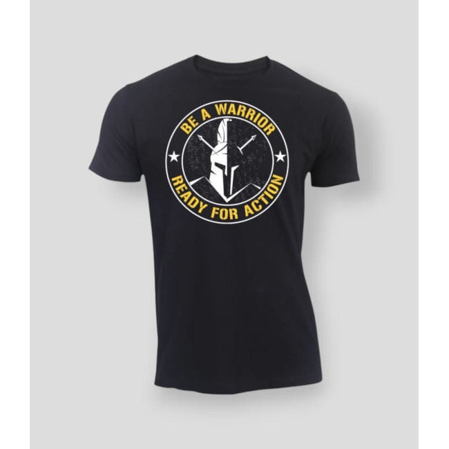 T-shirt Be a warrior Zwart - Summit Outdoor Lifestyle