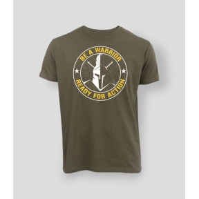 T-shirt Be a warrior Caqui - Summit Outdoor Lifestyle