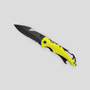 Cuchillo de seguridad EMERGENCY amarillo fluorescente - Baladéo