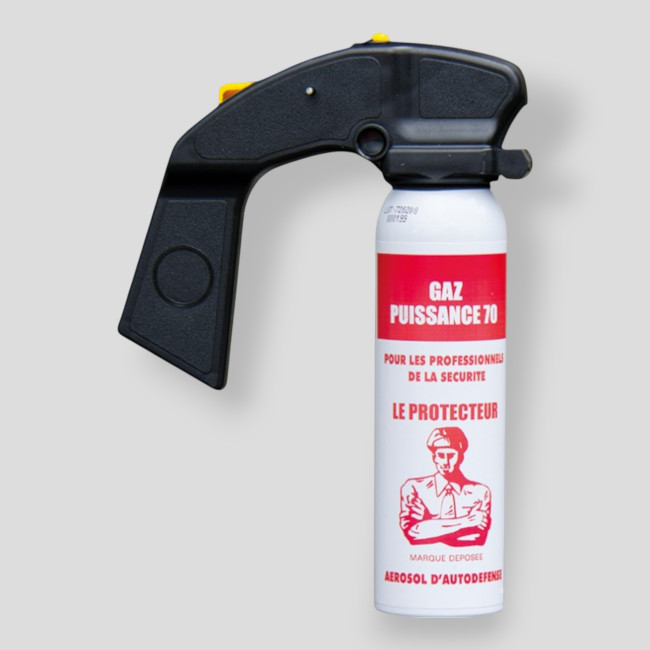 Spray anti-aggressione Gas CS Potenza 70 con impugnatura - 100ml - Le Protecteur