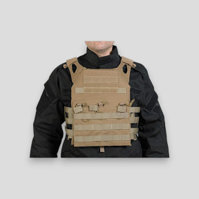 Gilet porta piastra V18 + 2 piastre di protezione Dummy - Tan - Delta Tactics